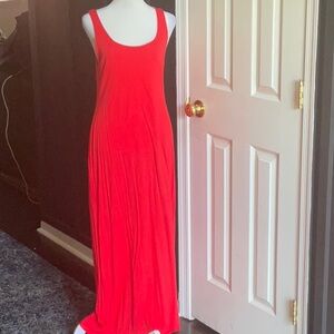 H&M Red Sleeveless Scoop Neck Sundress